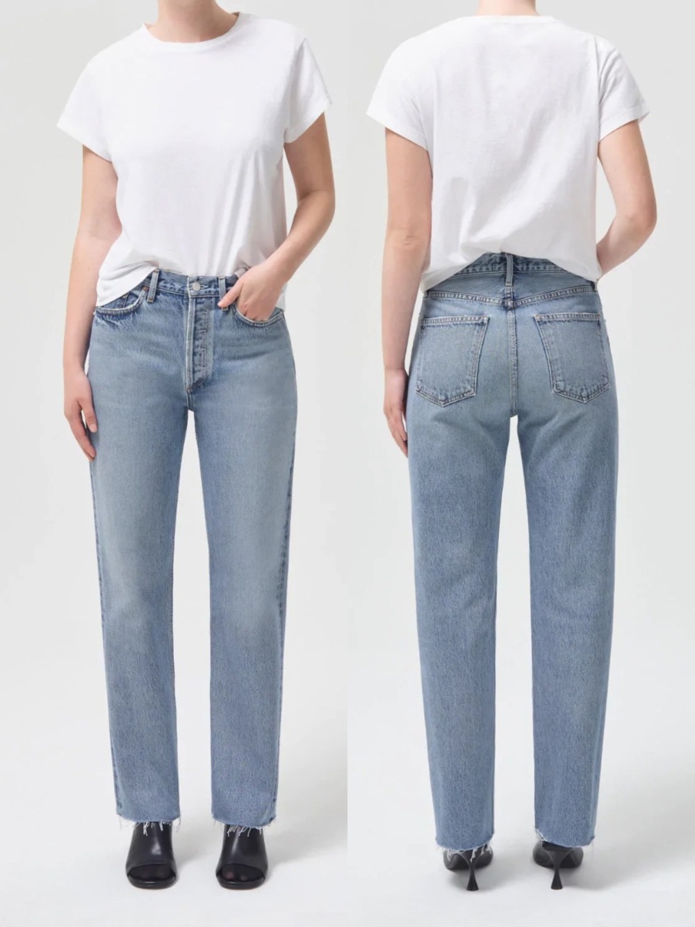 AGOLDE Lana Rigid Mid Rise Straight Leg Jeans size 29 style #A140C-1206